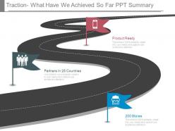 Traction What Have We Achieved So Far Ppt Summary