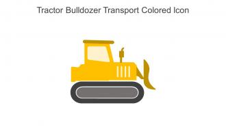 Tractor Bulldozer Transport Colored Icon In Powerpoint Pptx Png And Editable Eps Format