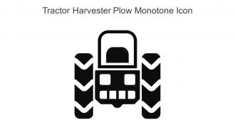 Tractor Harvester Plow Monotone Icon In Powerpoint Pptx Png And Editable Eps Format