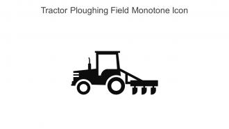Tractor Ploughing Field Monotone Icon In Powerpoint Pptx Png And Editable Eps Format