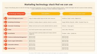 Trade And Consumer Marketing Technology Stack That We Can Use