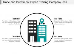 Trade and investment export trading company icon