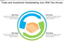 Trade And Investment Handshaking Icon With Two Arrows