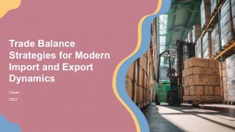 Trade Balance Strategies For Modern Import And Export Dynamics PPT Information ACP
