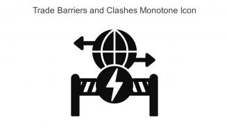 Trade Barriers And Clashes Monotone Icon In Powerpoint Pptx Png And Editable Eps Format