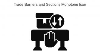 Trade Barriers And Sections Monotone Icon In Powerpoint Pptx Png And Editable Eps Format