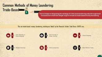 Trade Based Methods Of Money Laundering Training Ppt