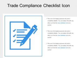 Trade compliance checklist icon