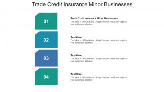 Trade credit insurance minor businesses ppt powerpoint presentation portfolio deck cpb