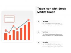 Trade icon with stock market graph