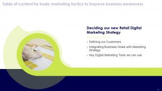 Trade Marketing Tactics To Improve Business Awareness Powerpoint Presentation Slides Template Adaptable