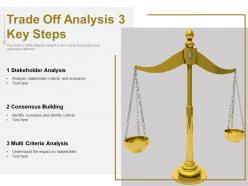 Trade Off Analysis 3 Key Steps