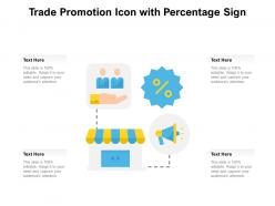 Trade promotion icon with percentage sign