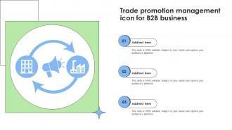 Trade Promotion Management Icon For B2B Business