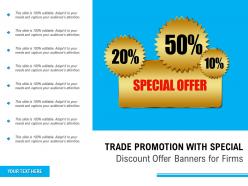 Trade Promotion With Special Discount Offer Banners For Firms