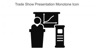 Trade Show Presentation Monotone Icon In Powerpoint Pptx Png And Editable Eps Format