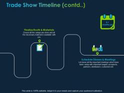Trade show timeline contd marketing ppt powerpoint presentation file slide portrait