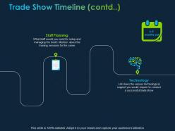 Trade show timeline contd ppt powerpoint presentation file smartart