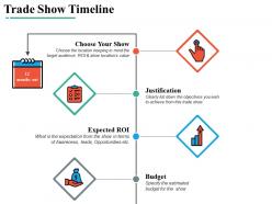 Trade show timeline ppt powerpoint presentation gallery backgrounds