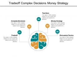 Tradeoff complex decisions money strategy persuasion tactics distributor management cpb