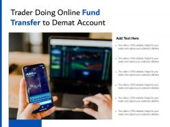 Trader doing online fund transfer to demat account