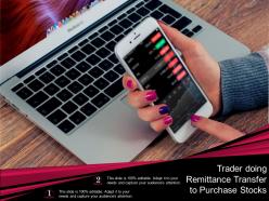 Trader doing remittance transfer to purchase stocks