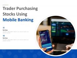 Trader Purchasing Stocks Using Mobile Banking