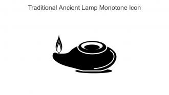 Traditional Ancient Lamp Monotone Icon In Powerpoint Pptx Png And Editable Eps Format