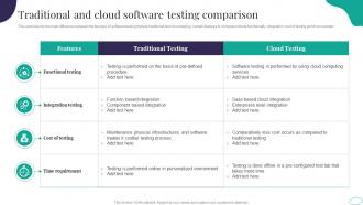 Traditional And Cloud Software Testing Comparison