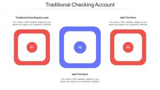 Traditional Checking Account Ppt Powerpoint Presentation Outline Slides Cpb