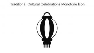 Traditional Cultural Celebrations Monotone Icon In Powerpoint Pptx Png And Editable Eps Format