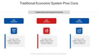 Traditional Economic System Pros Cons In Powerpoint And Google Slides Cpb