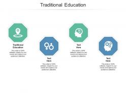 Traditional education ppt powerpoint presentation infographics themes cpb