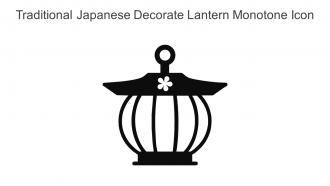 Traditional Japanese Decorate Lantern Monotone Icon In Powerpoint Pptx Png And Editable Eps Format