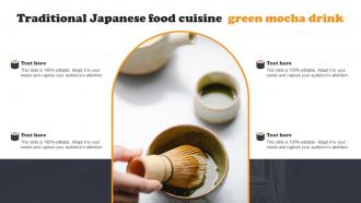 Traditional Japanese Food Cuisine Green Mocha Drink