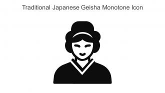 Traditional Japanese Geisha Monotone Icon In Powerpoint Pptx Png And Editable Eps Format