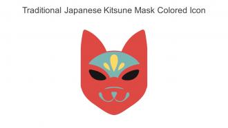 Traditional Japanese Kitsune Mask Colored Icon In Powerpoint Pptx Png And Editable Eps Format