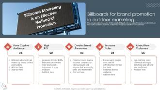 Traditional Marketing Approaches Billboards For Brand Promotion In Outdoor Marketing