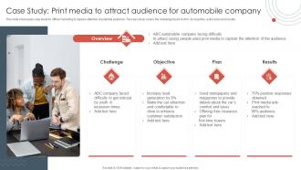Traditional Marketing Approaches Case Study Print Media To Attract Audience For Automobile