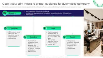 Traditional Marketing Guide To Engage Case Study Print Media To Attract Audience For Automobile Company