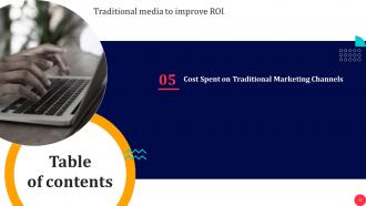 Traditional Media To Improve ROI MKT CD V