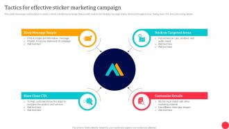 Traditional Media To Improve ROI Tactics For Effective Sticker Marketing Campaign
