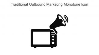 Traditional Outbound Marketing Monotone Icon In Powerpoint Pptx Png And Editable Eps Format