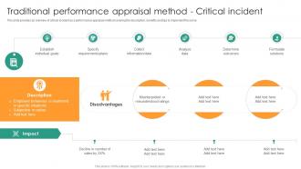 Traditional Performance Appraisal Understanding Performance Appraisal A Key To Organizational