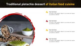 Traditional Pistachio Dessert Of Italian Food Cuisine