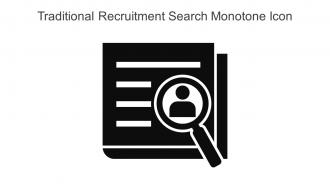 Traditional Recruitment Search Monotone Icon In Powerpoint Pptx Png And Editable Eps Format