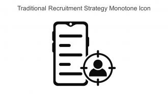 Traditional Recruitment Strategy Monotone Icon In Powerpoint Pptx Png And Editable Eps Format