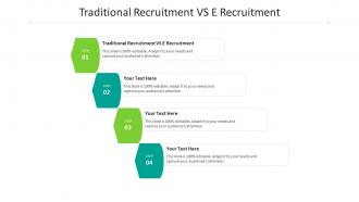 Traditional recruitment vs e recruitment ppt powerpoint presentation image cpb