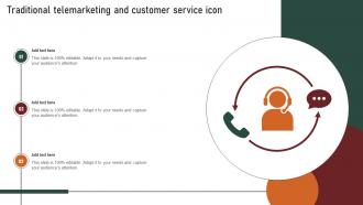 Traditional Telemarketing And Customer Service Icon