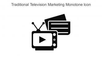 Traditional Television Marketing Monotone Icon In Powerpoint Pptx Png And Editable Eps Format